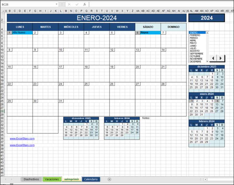 Software En Excel De Gesti N De Vacaciones De Empleados Y Ausencias