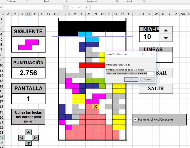 Tetris ES 05 | Excel Expert - Excel Programs - Excel Programs for Companies