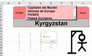 Ahorcado Excel - Juego del Ahorcado Excel - Juego Ahorcado