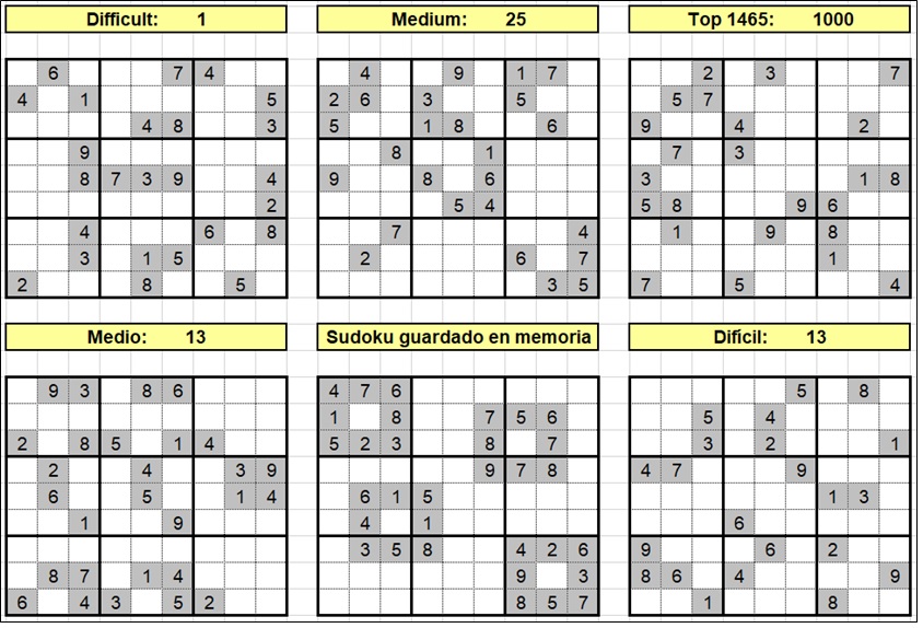embotellamiento Barry Emperador Sudoku en ExCel - Sudoku hecho en Excel - Sudoku para Excel | Experto en  Excel - Programas en Excel - Programas Excel para Empresas