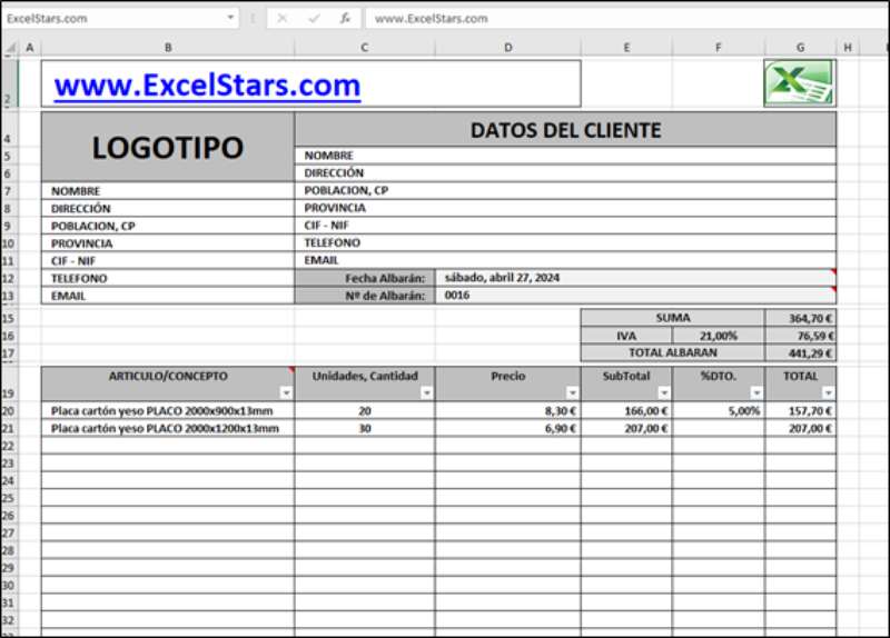 Software de Facturación en Excel para Empresas de Paisajismo